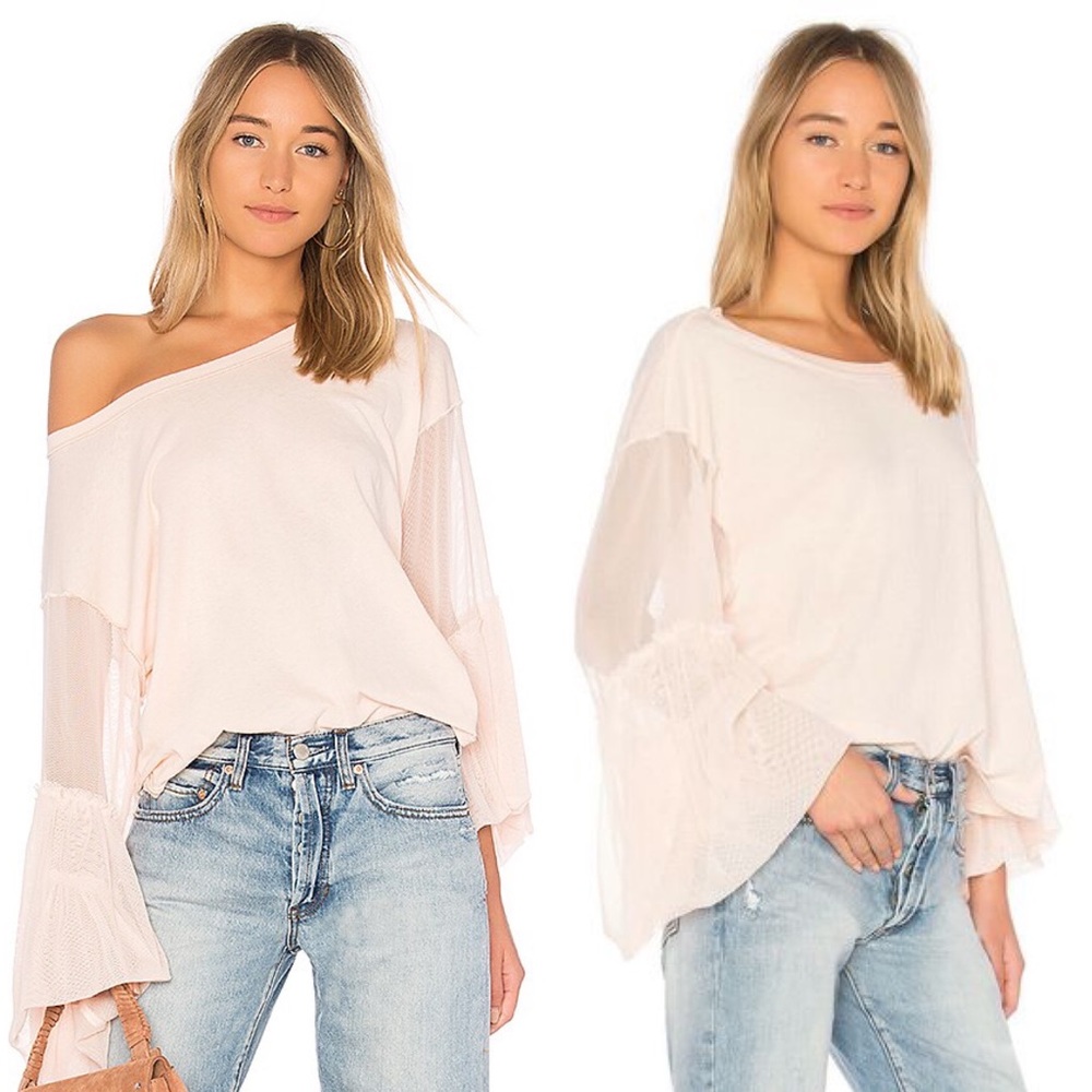 Free People | Still Got It Tulle Bell Sleeve Top
